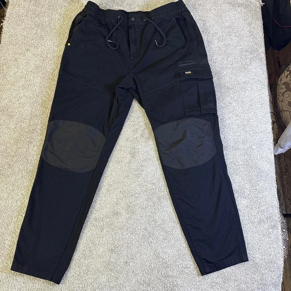 Caterpillar CAT Double Knee Work Pants Black 38x34 Men's Heavy Duty Workwear